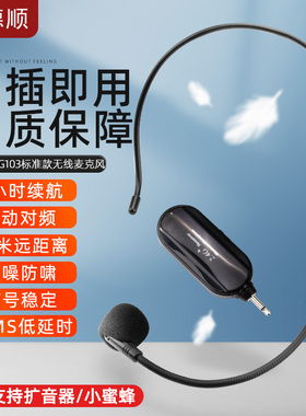德顺G103无线头戴麦克风小蜜蜂扩音耳麦舞台演出音响蓝牙2.4G话筒