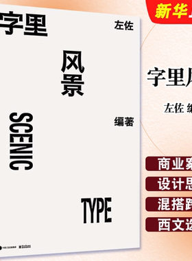正版字里风景 字体设计教程书 精装版 左佐 字帖设计诉求风格方向确定草稿绘制书  电子工业 字体商业案例与设计思辨教材书