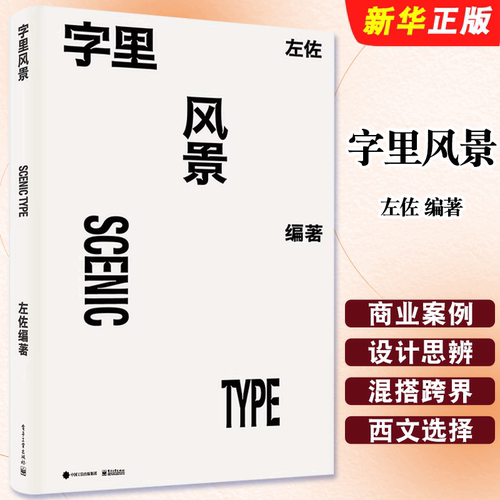 正版字里风景 字体设计教程书 精装版 左佐 字帖设计诉求风格方向确定草稿绘制书  电子工业 字体商业案例与设计思辨教材书