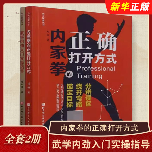 正版全套2册 内家拳的正确打开方式 武学内劲入门实操指导 刘杨 刘永文 北京科学技术出版社 内家功夫探索内家拳入门基础教材教程