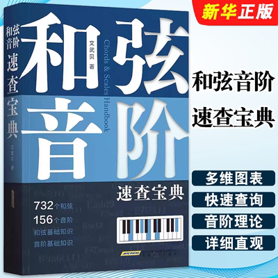 正版和弦音阶速查宝典 和弦音阶基础知识 726个和弦 156个音阶 安徽文艺出版社 文武贝 和弦音阶多维图表查 和弦查工具书