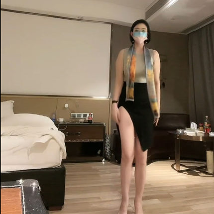 不规则半身裙女a字开叉包臀裙子新款修身显瘦高腰性感一步裙中款