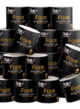 洁柔黑face有芯4层200克卷筒纸