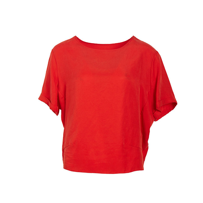 红色简约短袖T恤LC11010812