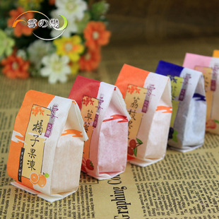 台湾雪之恋果冻果汁蓝莓芒果纸袋500g共10只6种口味可选零食品