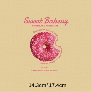 甜甜圈可爱潮流烫画贴热转印布贴印花logo潮牌设计T恤贴花DIY手工