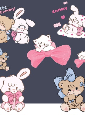 童装mikko卡通动物印花辅料烫贴热转印白墨烫画烫图图案耐水洗diy