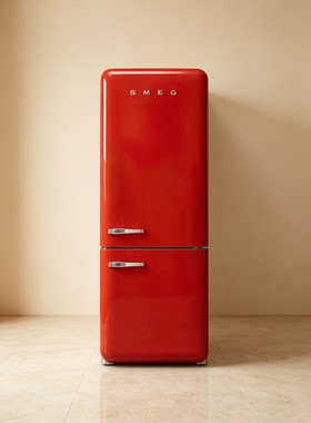 意大利Smeg斯麦格冰箱Fab38复古风冰箱50年代冷藏冷冻单开门冰箱