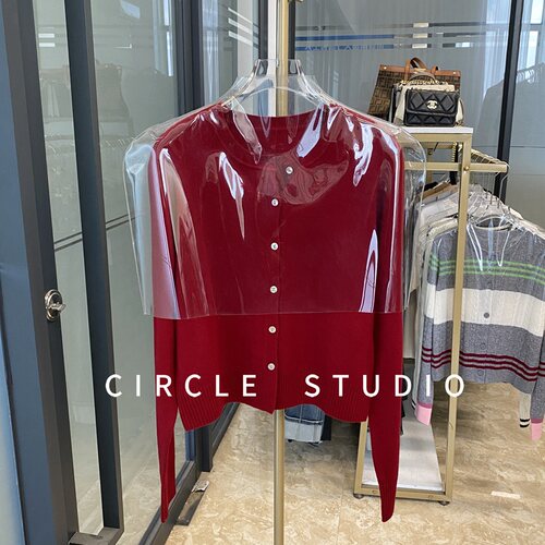 软糯亲肤圆领叠穿显瘦针织开衫