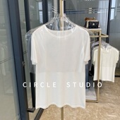 清仓 断码 日常穿搭轻氧爽滑兰精天丝亚麻百搭圆领T恤女上衣