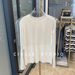 福利款 云朵触感软糯天丝醋酸后背拼接正肩合身打底衫T恤女上衣