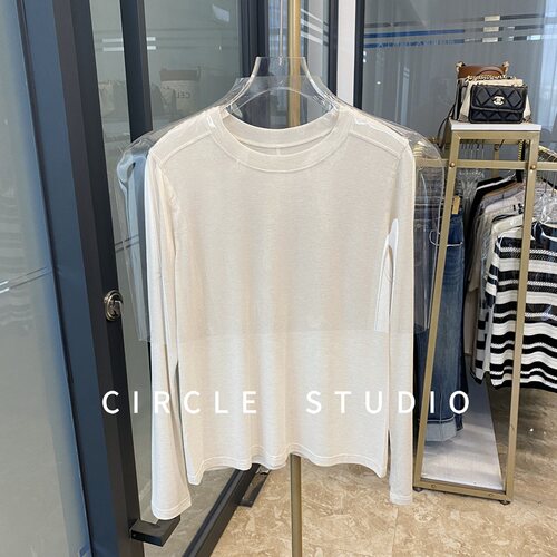 云朵触感软糯后背拼接正肩T恤女