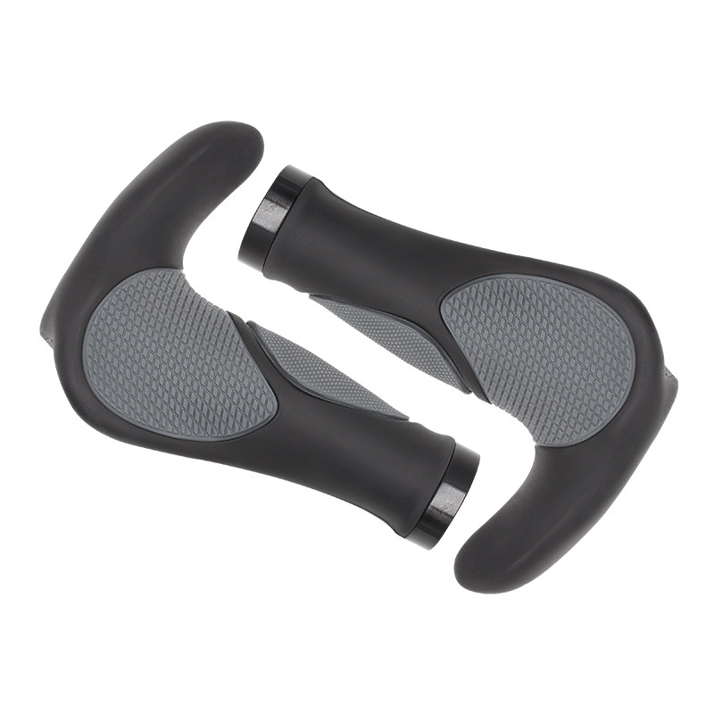 PCycling山地车橡胶牛角把套自行车把套骑行配件双边锁死防滑副把