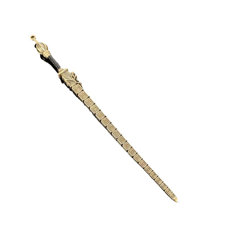 隋唐英雄传兵器小号秦琼双锏四棱金装锏武器模型冷兵器收藏把玩具