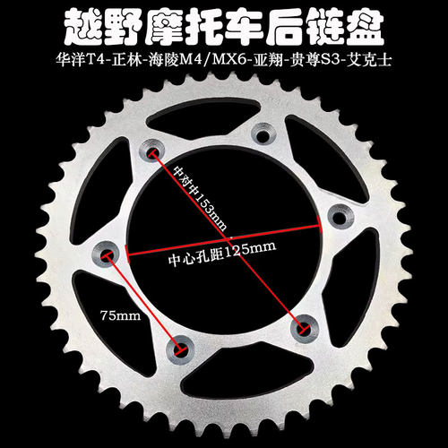 越野摩托车华洋T4后链盘