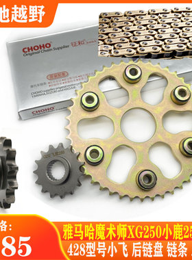 雅马哈魔术师摩托车XG250小鹿250链轮后链盘428型号齿轮牙盘套链