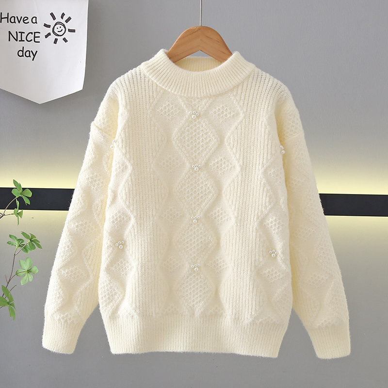 女童冬季保暖针织打底衫上衣