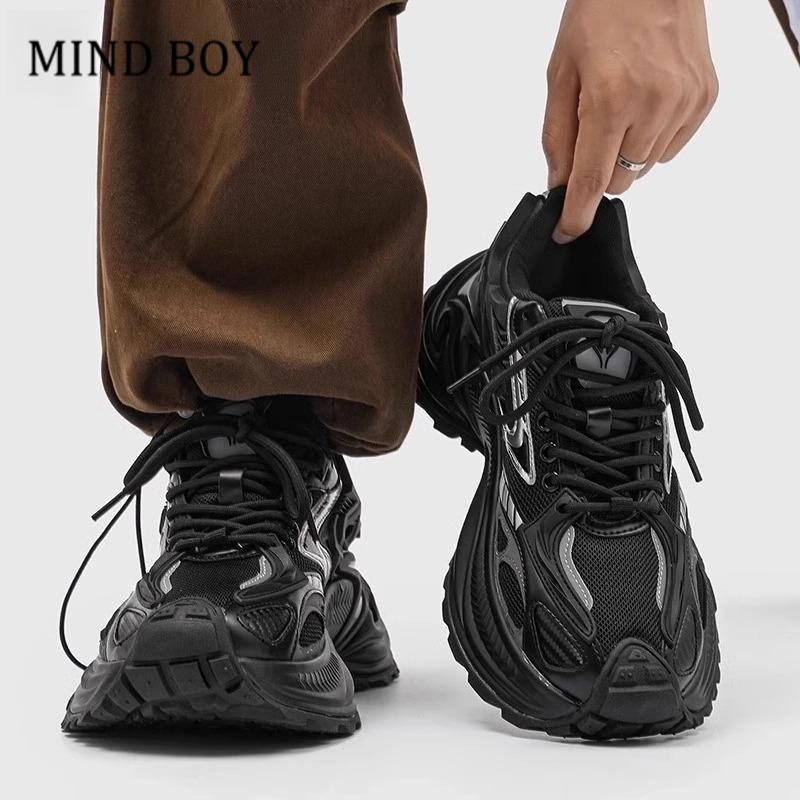 MIND BOY黑武士男鞋2025新款春季潮牌高级感机甲老爹鞋青少年休闲