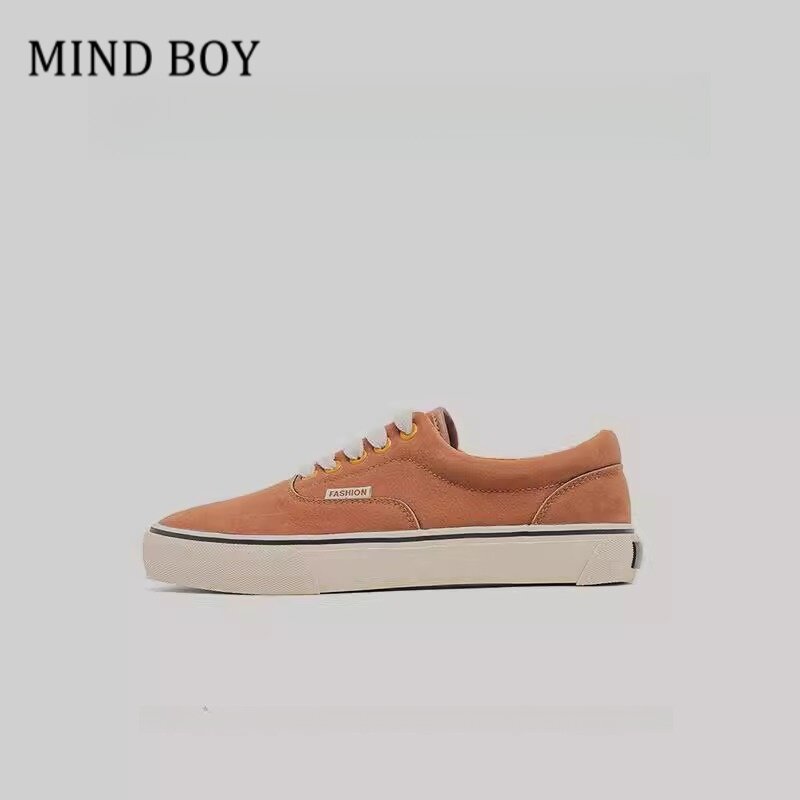 MIND BOY2025年秋季纯色时尚百搭休闲板鞋男款舒适鞋低帮懒人日系