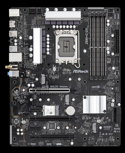华擎z690 c/d5内存1700针台式机主板支持12/13/14代cpu处理器