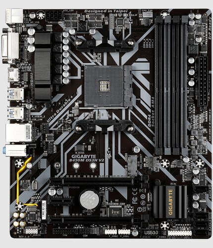技嘉B450M ds3h v2主板am4支持1700 2600 3900 5950xcpu处理器