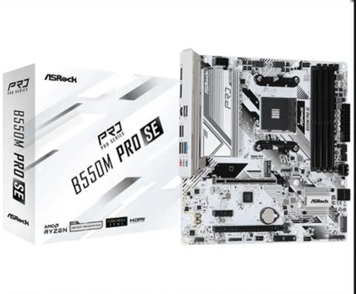 华擎B550M Pro SE匠心am4白色主板支持3600 5700 5950x带2.5G网口图片