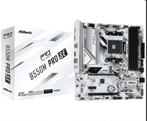 华擎B550M Pro SE匠心am4白色主板支持3600 5700 5950x带2.5G网口