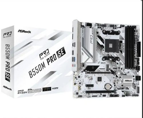 华擎B550M Pro SE匠心am4白色主板支持3600 5700 5950x带2.5G网口