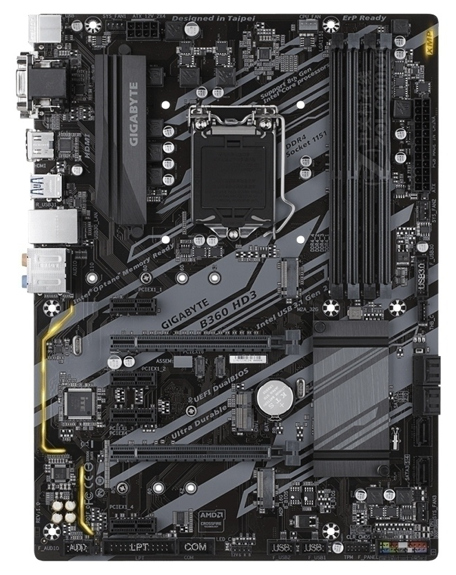 技嘉b360 hd3 1151台式机主板支持i58500i787009900kcpu处理器