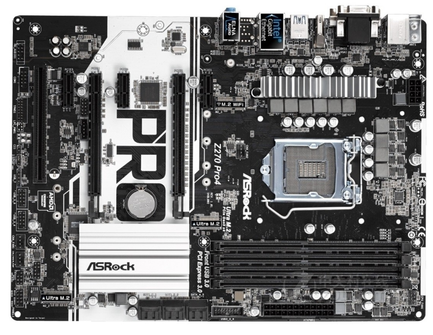 华擎Z270 Pro4主板1151支持6400t 6500 6600 6700 7700kcpu处理器