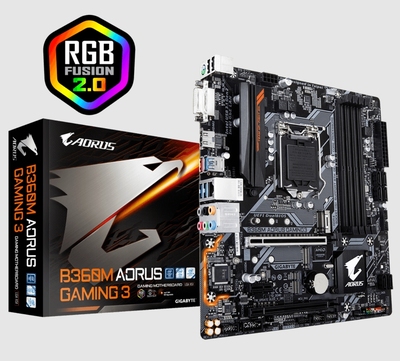 技嘉b360m aorus gaming3主板1151针支持8700 9900kfcpu处理器