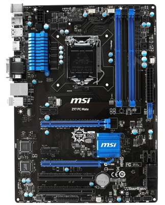 微星Z97 PC MATE台式机主板1150针支持4130 4570 4790kcpu处理器