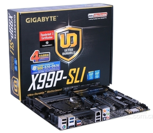 技嘉X99P-SLI 2011v3支持5960x 2698v4 2680v3cpu支持雷电3接口