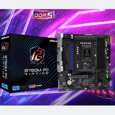 华擎B760M PG Riptide1700台式机主板支持i914900KF12/13/14代cpu