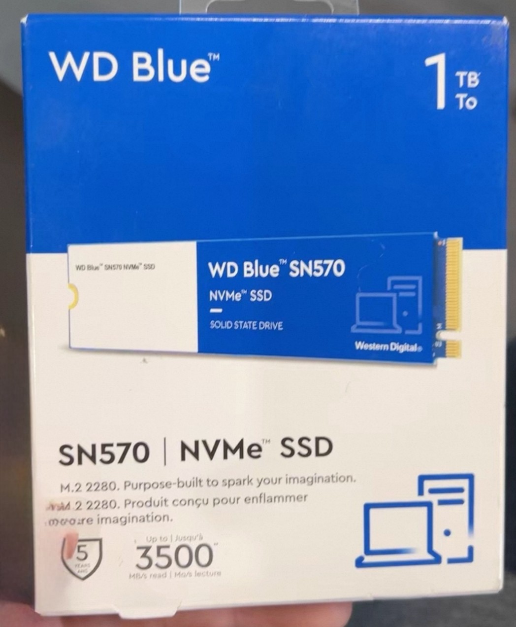 二手西部数据sn570 1t pcie3.0 nvme m2固态硬盘台式机笔记本游戏
