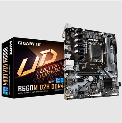 技嘉B660M D2H DDR4台式机主板1700针支持12/13/14代CPU处理器