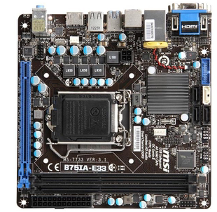 微星b75ia e33主板1155针mini ltx支持2600 2700 3470 3770kcpu