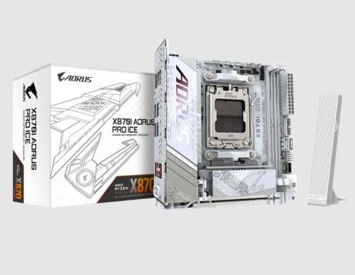 技嘉X870I AORUS PRO ICE主板AM5针7800x 9800x3d 9950xCPU处理器