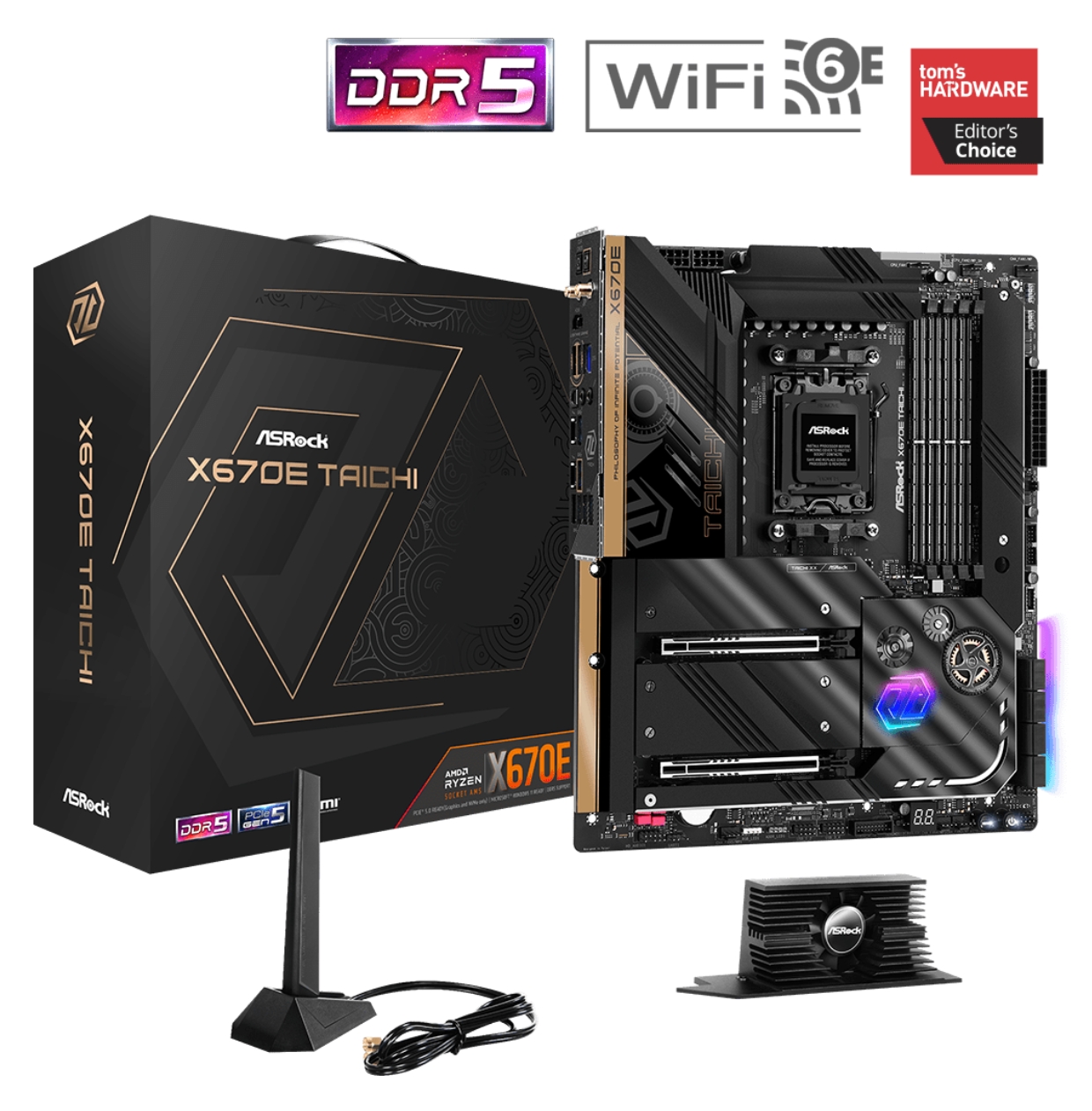 华擎X670E taichi太极主板am5支持7800x 7950x 9950x处理器