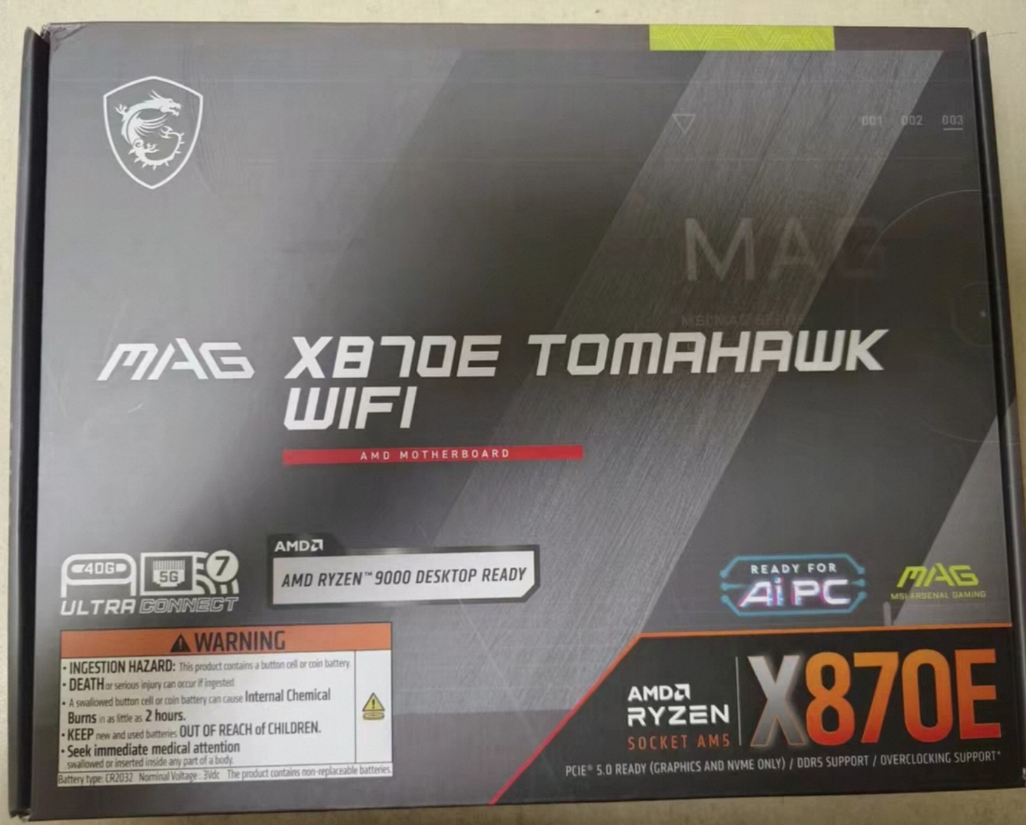 微星X870E tomahawk wifi战斧主板am5支持7800x3d 9800x 9950xcpu