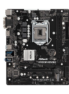 华擎H310CM-HDV/M.2台式机主板1151针支持i38350i58600i99900kcpu