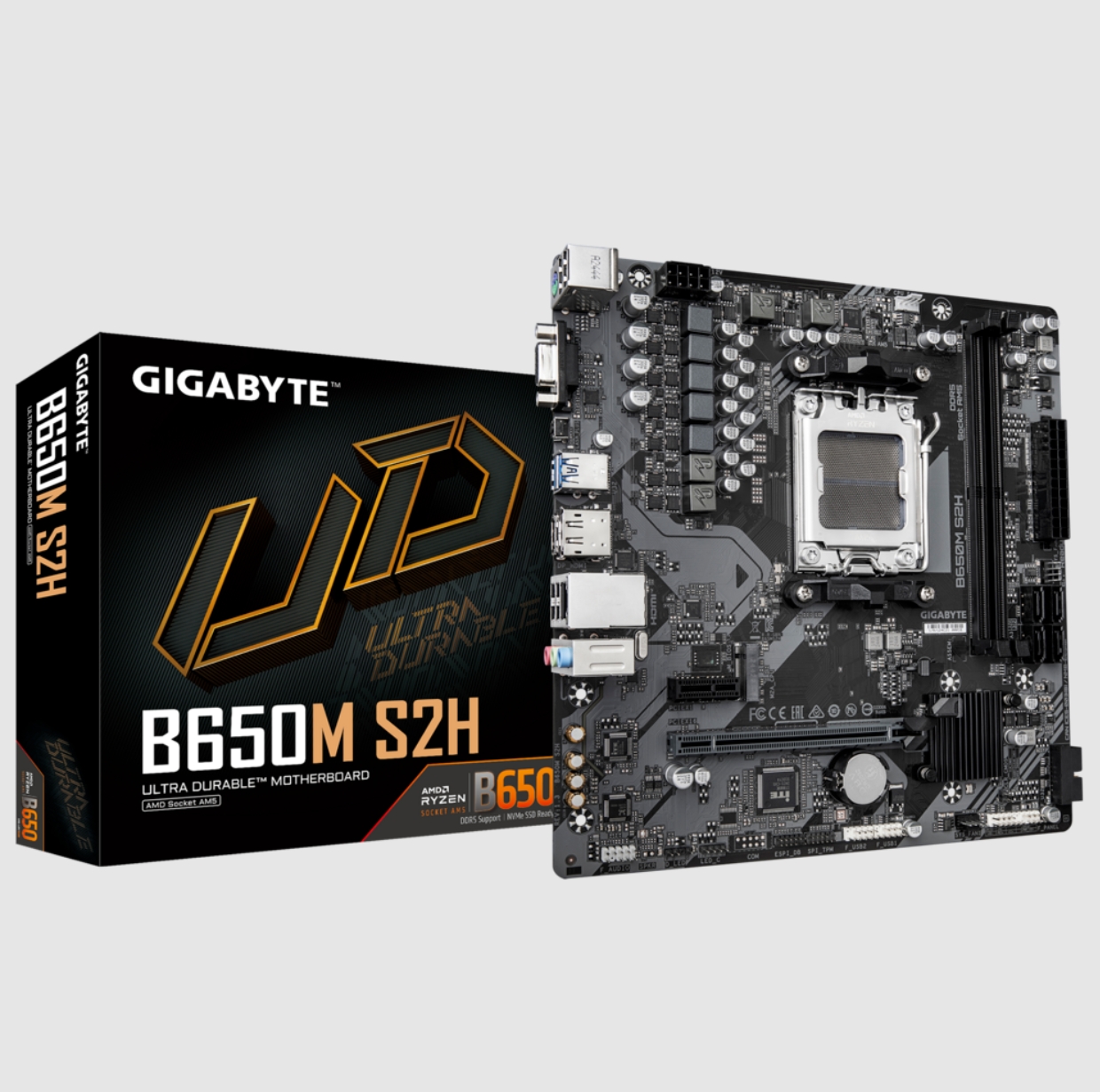 技嘉B650M-S2H台式机主板针支持7800x 9950xcpu处理器2.5g网卡