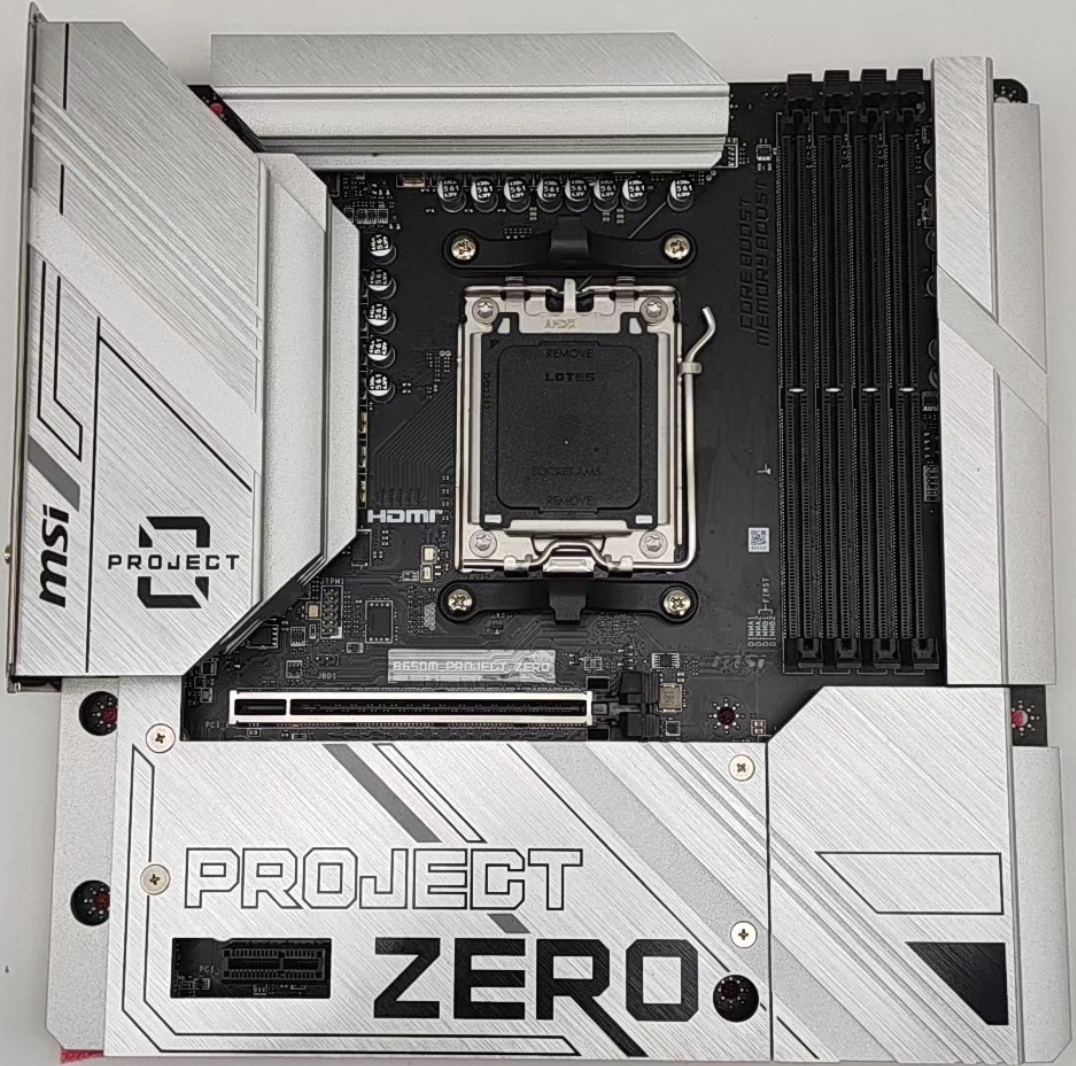 微星B650M PROJECT ZERO WIFI背插联名主板am5支持7800x3d 9950x