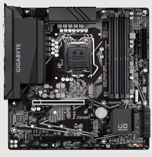 技嘉Z590m台式机主板1200针支持10700 11900kfcpu处理器