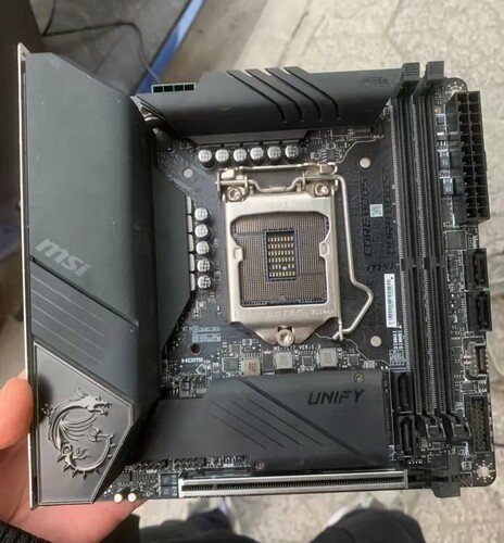微星MEG Z490I UNIFY暗影主板1200针支持10700 11900kf cpu处理器