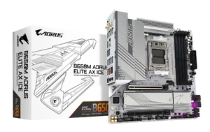 技嘉B650M AORUS ELITE AX ICE冰雕AM5主板支持 7800x3d 9950xcpu