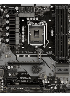 华擎Z370M Pro4主板1151针支持i38350i58600i787009900kcpu处理器
