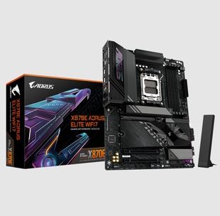 技嘉x870e aorus elite wifi7小雕主板am5支持7800x3d 9950xcpu