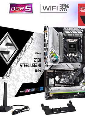 华擎Z790 Steel Legend WiFi 1700钢铁传奇主板支持12/13代cpu