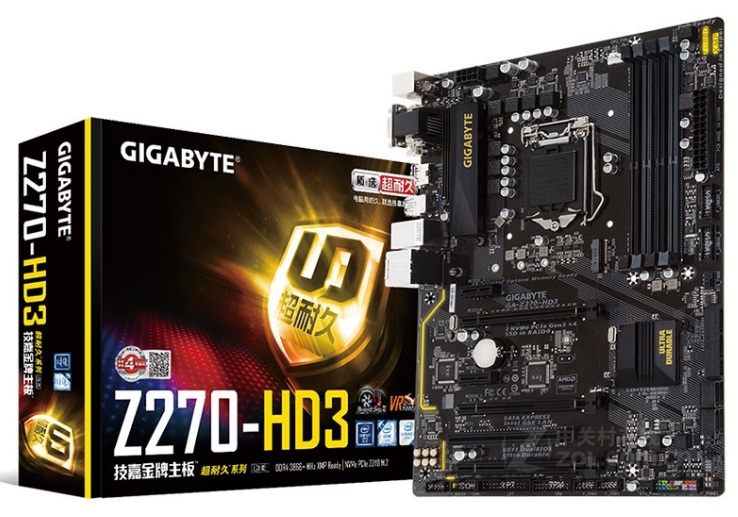 技嘉z270-hd3主板1151针显卡ddr4